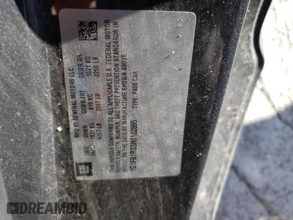 2017 Chevrolet Camaro 1LT z VIN 1G1FB1RS3H0102895, wystawiony jako Copart lot #57480575 z przebiegiem 82 766 mil mil oraz Szkoda całkowita • Salvage title. Historia ofert i sprzedaży dostępna na DreamBid. Obrazek 12.