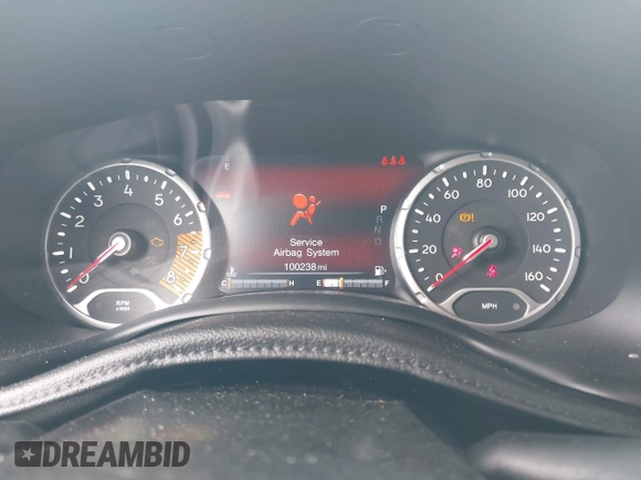 2019 Jeep Renegade Trailhawk with VIN ZACNJBC14KPK76923, listed as a IAAI auction lot 42129210 with 100,238 mi miles and . Bid and sale history available at DreamBid. Image 7.
