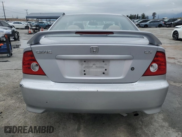 2005 Honda Civic Cpe LX with VIN 1HGEM22555L067702, listed as a Copart auction lot 48069335 with 152,838 mi miles and Salvage Title. Bid and sale history available at carsss.com. Image 6.