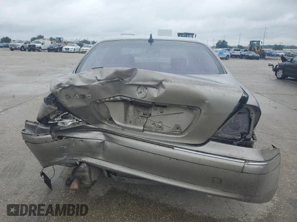 2004 Mercedes-Benz S-Class 4.3L with VIN WDBNG70JX4A398898, listed as a Copart auction lot 71103134 with 0 mi miles and Salvage Title. Bid and sale history available at carsss.com. Image 6.