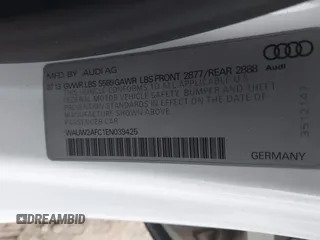 2014 Audi S7 Prestige with VIN WAUW2AFC1EN039425, listed as a IAAI auction lot 41803621 with 73,819 mi miles. Bid and sale history available at carsss.com. Image 9.