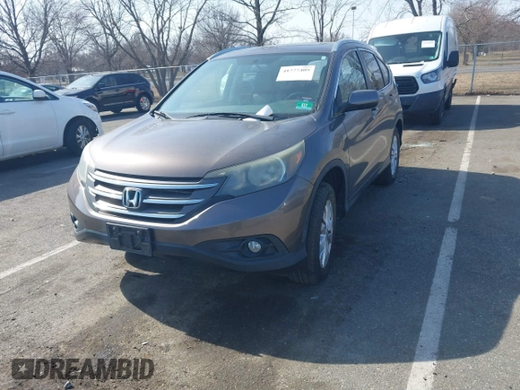 2014 Honda CR-V EX-L with VIN 2HKRM4H75EH718660, listed as a IAAI auction lot 41777405 with 82,956 mi miles. Bid and sale history available at carsss.com. Image 2.