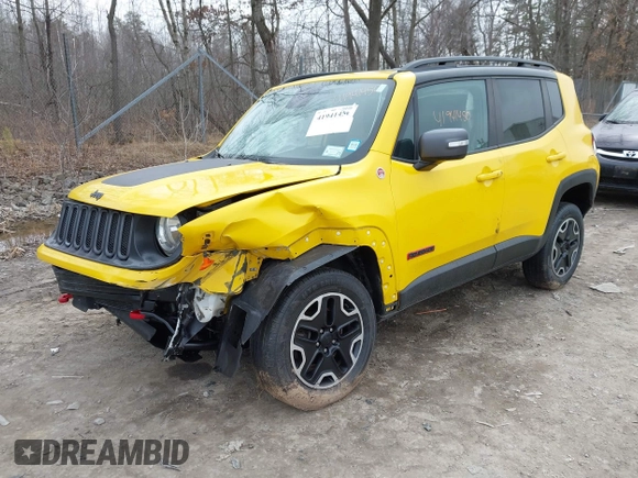 2016 Jeep Renegade Trailhawk with VIN ZACCJBCT2GPC79676, listed as a IAAI auction lot 41941450 with 107,519 mi miles and . Bid and sale history available at carsss.com. Image 16.