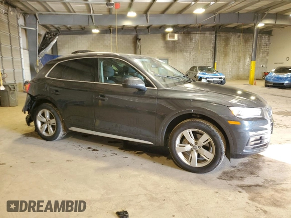 2019 Audi Q5 Premium with VIN WA1ANAFY8K2051689, listed as a Copart auction lot 53305245 with 29,980 mi miles and Salvage Title. Bid and sale history available at carsss.com. Image 4.