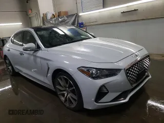 2019 Genesis G70 2.0T Advanced with VIN KMTG44LA5KU025181, listed as a Copart auction lot 77396194 with 96,318 mi miles and Salvage Title. Bid and sale history available at carsss.com. Image 4.