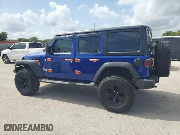 2020 Jeep Wrangler Unlimited Sport S with VIN 1C4HJXDG5LW174535, listed as a Copart auction lot 60888885 with 64,824 mi miles and Salvage title. Bid and sale history available at DreamBid. Image 2.
