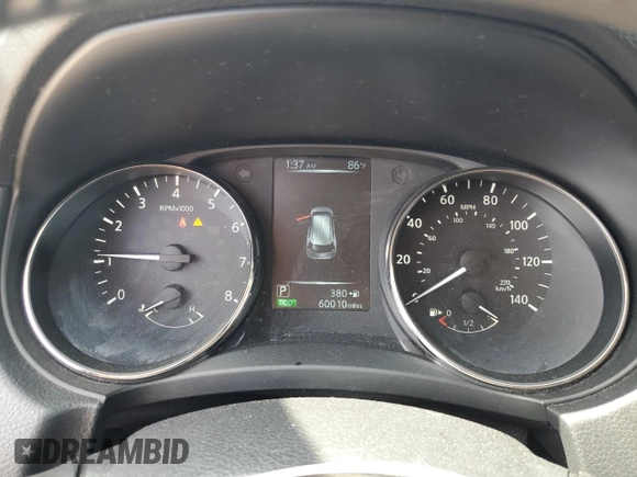 2017 Nissan Rogue SV with VIN KNMAT2MT0HP542942, listed as a Copart auction lot 59399095 with 60,010 mi miles and Salvage title. Bid and sale history available at DreamBid. Image 9.