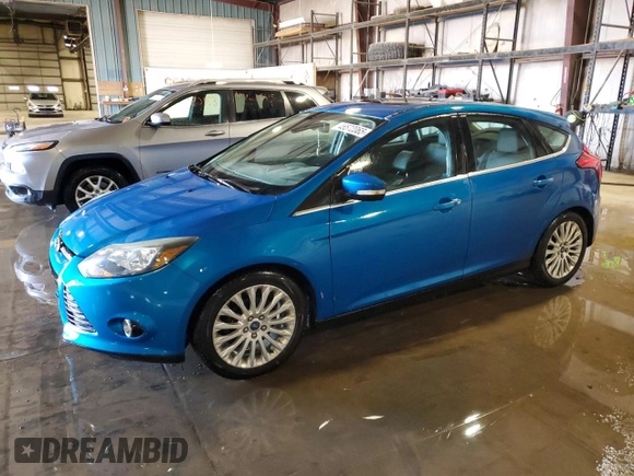 2012 Ford Focus Titanium with VIN 1FAHP3N21CL284628, listed as a Copart auction lot 46572065 with 143,443 mi miles and Salvage Title. Bid and sale history available at carsss.com. Image 1.