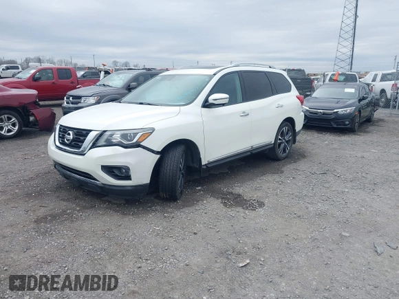 2017 Nissan Pathfinder S with VIN 5N1DR2MN4HC612538, listed as a IAAI auction lot 41699407 with 63,762 mi miles and . Bid and sale history available at DreamBid. Image 17.