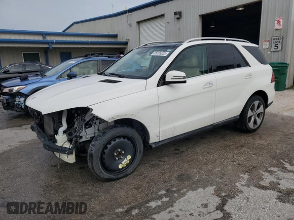 2017 Mercedes-Benz GLE 350 with VIN 4JGDA5JB2HA944055, listed as a Copart auction lot 58265225 with 67,771 mi miles and Salvage title. Bid and sale history available at DreamBid. Image 1.