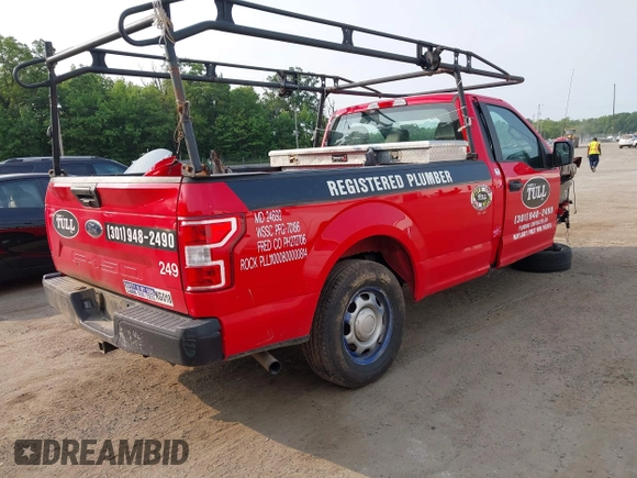 2019 Ford F-150 XL with VIN 1FTMF1CBXKKD80040, listed as a IAAI auction lot 42415800 with 160,431 mi miles and . Bid and sale history available at DreamBid. Image 4.