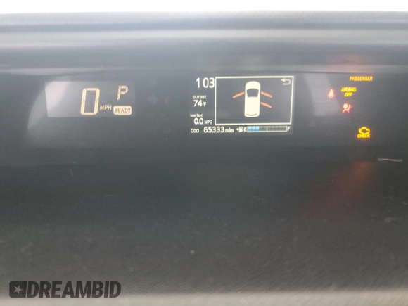2018 Toyota Prius One with VIN JTDKDTB32J1607776, listed as a Copart auction lot 54248895 with 65,333 mi miles and Salvage Title. Bid and sale history available at DreamBid. Image 9.
