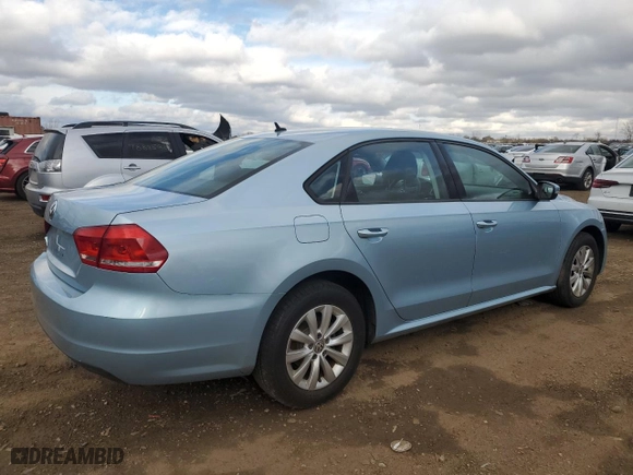 2013 Volkswagen Passat S w/Appearance with VIN 1VWAH7A36DC108932, listed as a Copart auction lot 78313904 with 137,566 mi miles and Salvage Title. Bid and sale history available at carsss.com. Image 3.