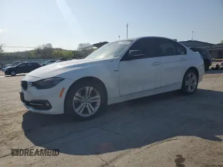 2016 BMW 3 Series 328i with VIN WBA8E9G54GNT44077, listed as a Copart auction lot 52255465 with 127,496 mi miles and Salvage Title. Bid and sale history available at carsss.com. Image 1.