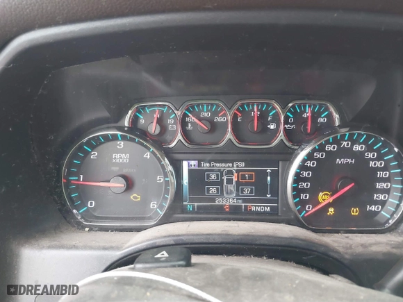 2015 Chevrolet Silverado 1500 LTZ with VIN 3GCUKSECXFG325673, listed as a IAAI auction lot 41585675 with 253,364 mi miles. Bid and sale history available at carsss.com. Image 7.