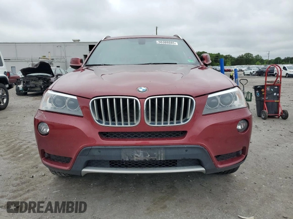 2013 BMW X3 xDrive28i with VIN 5UXWX9C55D0A23234, listed as a Copart auction lot 56388885 with 112,050 mi miles and Clean Title. Bid and sale history available at DreamBid. Image 5.