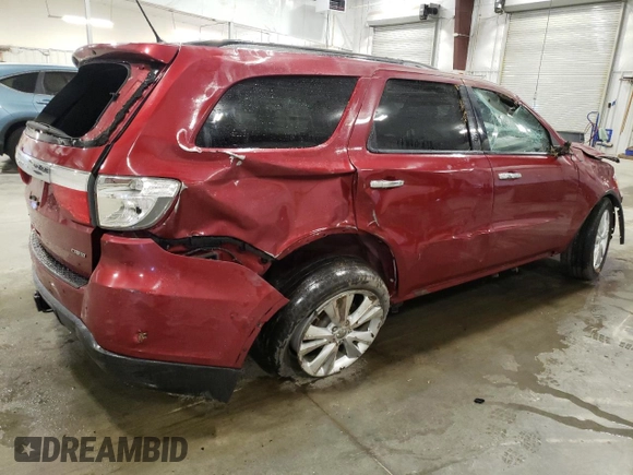 2013 Dodge Durango Crew with VIN 1C4RDJDG8DC638185, listed as a Copart auction lot 53487045 with Not Provided miles and Salvage Title. Bid and sale history available at carsss.com. Image 3.