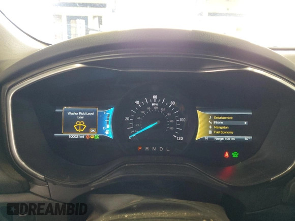 2020 Ford Fusion Titanium with VIN 3FA6P0RUXLR182408, listed as a Copart auction lot 56897105 with 100,021 mi miles and Salvage title. Bid and sale history available at DreamBid. Image 9.
