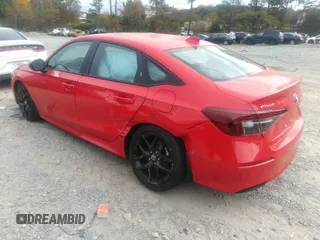2025 Honda Civic Sport with VIN 2HGFE2F58SH531117, listed as a IAAI auction lot 40765885 with 205 mi miles and . Bid and sale history available at carsss.com. Image 3.