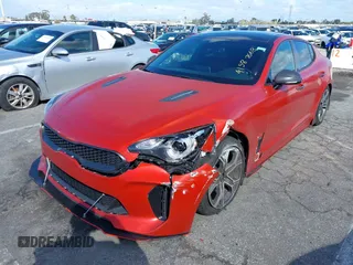 2020 Kia Stinger GT-Line with VIN KNAE15LA6L6081184, listed as a IAAI auction lot 41587668 with 52,168 mi miles. Bid and sale history available at carsss.com. Image 17.