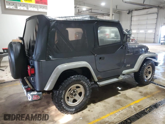2001 Jeep Wrangler SE with VIN 1J4FA29P31P357744, listed as a Copart auction lot 45743275 with 188,045 mi miles and Salvage Title. Bid and sale history available at carsss.com. Image 3.