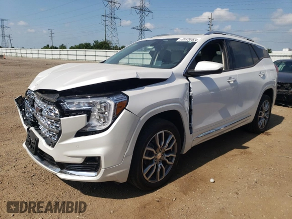 2024 GMC Terrain Denali with VIN 3GKALXEG7RL112700, listed as a Copart auction lot 61458575 with 20,867 mi miles and Salvage title. Bid and sale history available at DreamBid. Image 1.