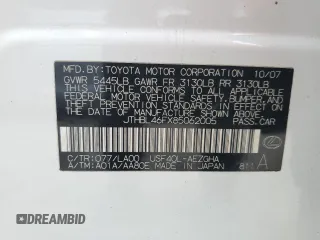 2008 Lexus LS 460 z VIN JTHBL46FX85062005, wystawiony jako Copart lot #60471515 z przebiegiem 154 692 mil mil oraz Nie do naprawy • Non repairable. Historia ofert i sprzedaży dostępna na DreamBid. Obrazek 12.