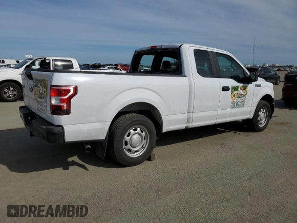 2018 Ford F-150 XL with VIN 1FTEX1CB8JKD59638, listed as a Copart auction lot 47296195 with 162,040 mi miles and Salvage title. Bid and sale history available at DreamBid. Image 3.