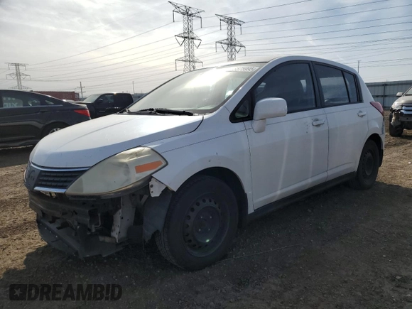 2007 Nissan Versa 1.8 S with VIN 3N1BC13E27L378429, listed as a Copart auction lot 48575995 with 92,504 mi miles and Salvage Title. Bid and sale history available at carsss.com. Image 1.