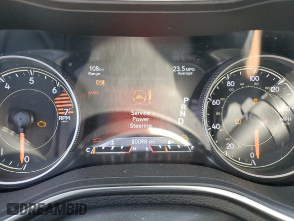 2020 Jeep Cherokee Limited with VIN 1C4PJLDB5LD654322, listed as a Copart auction lot 55511785 with 80,098 mi miles and Salvage title. Bid and sale history available at DreamBid. Image 9.