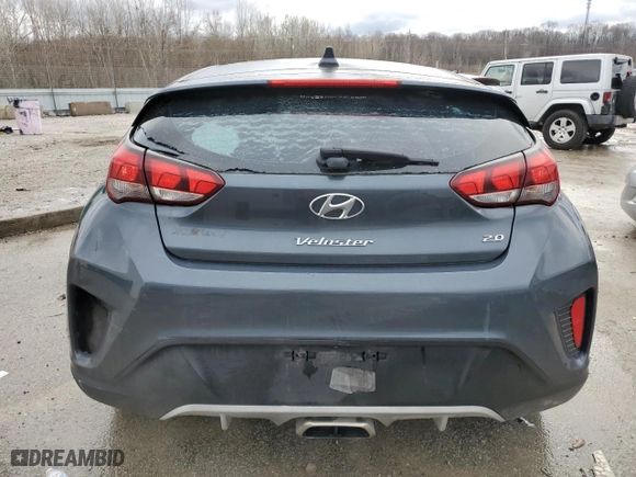 2019 Hyundai Veloster 2.0 with VIN KMHTG6AF4KU011847, listed as a Copart auction lot 84816564 with 63,746 mi miles and Non Repairable. Bid and sale history available at carsss.com. Image 6.