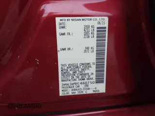 2015 Nissan Altima SV with VIN 1N4AL3AP9FC460750, listed as a IAAI auction lot 41935815 with 92,530 mi miles and . Bid and sale history available at carsss.com. Image 9.