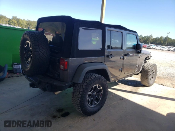 2016 Jeep Wrangler Unlimited Rubicon Hard Rock with VIN 1C4HJWFG7GL239318, listed as a Copart auction lot 76356734 with 121,442 mi miles and Salvage Title. Bid and sale history available at carsss.com. Image 3.