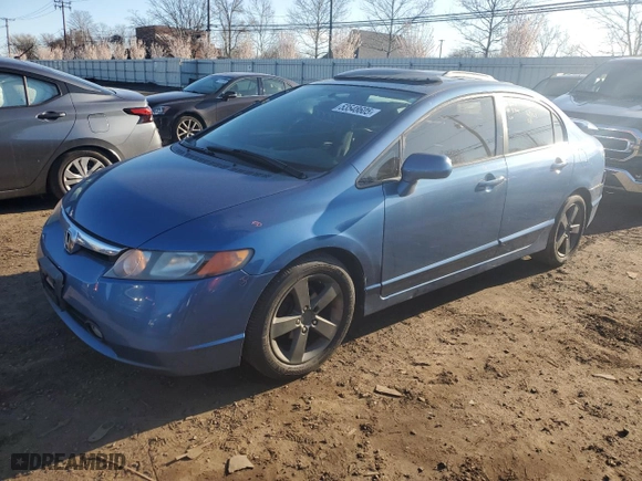 2007 Honda Civic Sdn EX with VIN 1HGFA168X7L063725, listed as a Copart auction lot 53548605 with 237,364 mi miles and Salvage Title. Bid and sale history available at carsss.com. Image 1.