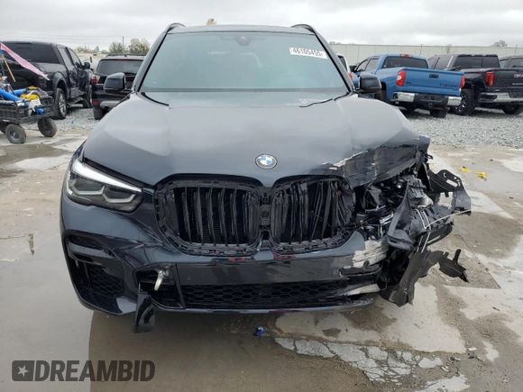 2023 BMW X5 sDrive40i with VIN 5UXCR4C07P9R26891, listed as a Copart auction lot 46105455 with 3,843 mi miles and Salvage Title. Bid and sale history available at carsss.com. Image 5.