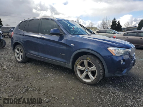 2017 BMW X3 xDrive28i with VIN 5UXWX9C55H0T00256, listed as a Copart auction lot 47207465 with 113,792 mi miles and Salvage Title. Bid and sale history available at DreamBid. Image 4.