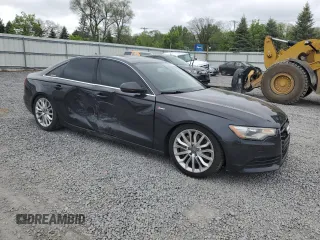 2012 Audi A6 Premium Plus with VIN WAUGGAFC6CN167050, listed as a Copart auction lot 58811945 with 108,400 mi miles and Salvage title. Bid and sale history available at DreamBid. Image 4.