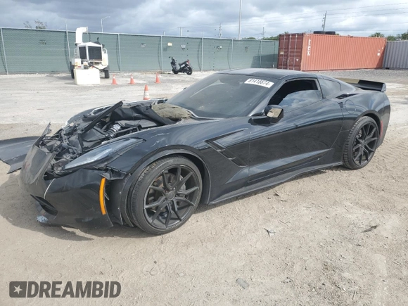 2018 Chevrolet Corvette 3LT with VIN 1G1YF2D73J5104435, listed as a Copart auction lot 81418874 with 46,855 mi miles and Non Repairable. Bid and sale history available at carsss.com. Image 1.