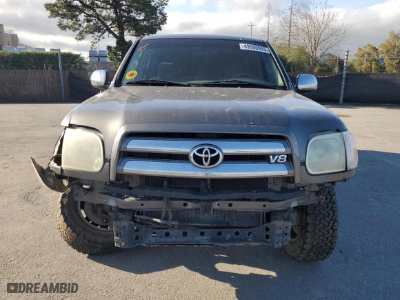 2005 Toyota Tundra SR5 with VIN 5TBET34135S496149, listed as a Copart auction lot 49500955 with 209,115 mi miles and Salvage Title. Bid and sale history available at carsss.com. Image 5.