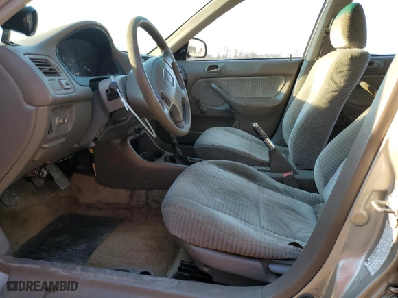 2000 Honda Civic DX with VIN 1HGEJ6629YL058330, listed as a Copart auction lot 45774655 with 201,050 mi miles and Salvage Title. Bid and sale history available at carsss.com. Image 7.