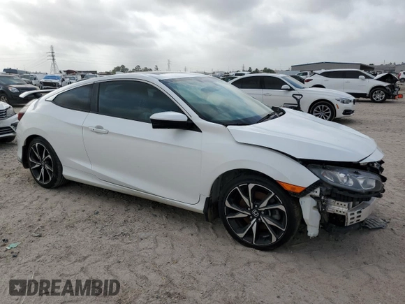 2019 Honda Civic Si with VIN 2HGFC3A51KH750102, listed as a Copart auction lot 52015295 with 65,824 mi miles and Salvage Title. Bid and sale history available at DreamBid. Image 4.