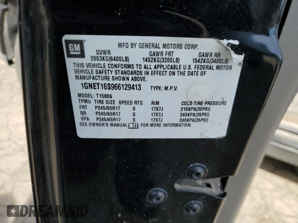 2006 Chevrolet TrailBlazer LS with VIN 1GNET16S966129413, listed as a Copart auction lot 48790285 with 265,822 mi miles and Salvage Title. Bid and sale history available at DreamBid. Image 13.