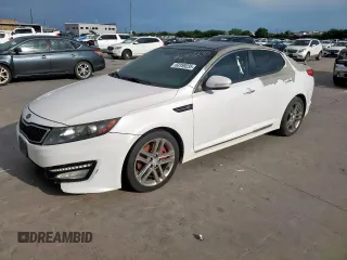 2013 Kia Optima SX with VIN 5XXGR4A62DG165356, listed as a Copart auction lot 63159235 with 158,034 mi miles and Clean title. Bid and sale history available at DreamBid. Image 1.