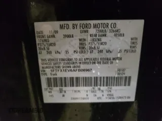 2010 Ford F-150 XL with VIN 1FTFX1EV6AFB06967, listed as a Copart auction lot 62223835 with 165,585 mi miles and Salvage title. Bid and sale history available at DreamBid. Image 12.