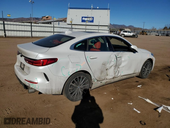 2022 BMW 2 Series 228i xDrive with VIN WBA73AK0XN7K93880, listed as a Copart auction lot 47300235 with 51,357 mi miles and Salvage title. Bid and sale history available at DreamBid. Image 3.