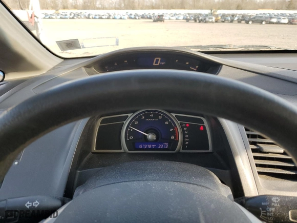 2010 Honda Civic Sdn LX with VIN 2HGFA1F53AH584828, listed as a Copart auction lot 50163105 with 157,378 mi miles and Salvage Title. Bid and sale history available at carsss.com. Image 9.