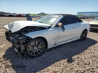 2025 BMW 4 Series 430i z VIN WBA33DB04SCU13773, wystawiony jako Copart lot #54585385 z przebiegiem Nie podano mil oraz Szkoda całkowita • Salvage title. Historia ofert i sprzedaży dostępna na DreamBid. Obrazek 1.