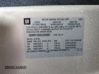 2008 Chevrolet Tahoe 1LT with VIN 1GNFK13008J226896, listed as a Copart auction lot 45301955 with Not provided miles and Salvage title. Bid and sale history available at DreamBid. Image 13.
