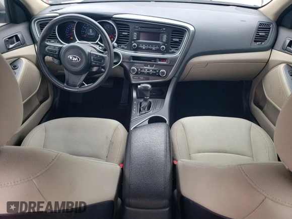 2014 Kia Optima LX with VIN 5XXGM4A77EG331363, listed as a Copart auction lot 53733755 with 135,081 mi miles and Salvage title. Bid and sale history available at DreamBid. Image 8.