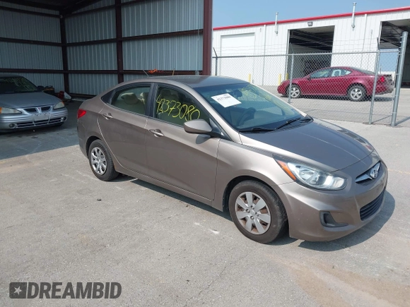 2013 Hyundai Accent GLS with VIN KMHCT4AE1DU358871, listed as a IAAI auction lot 42373080 with 150,443 mi miles and . Bid and sale history available at DreamBid. Image 1.